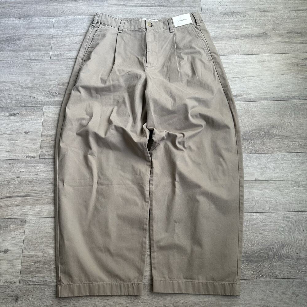 Hollister Pants Mens 31/30 Beige Extreme Baggy Khakis Wide Leg Pleated